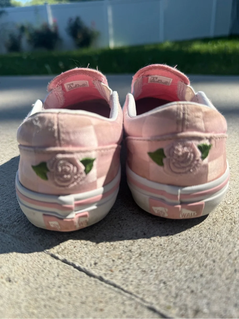 girls Vans slip on sneakers size 2